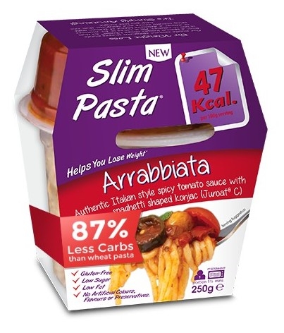 Meniu spaghete konjac sos rosii Arrabbiata 250g - SLIM PASTA