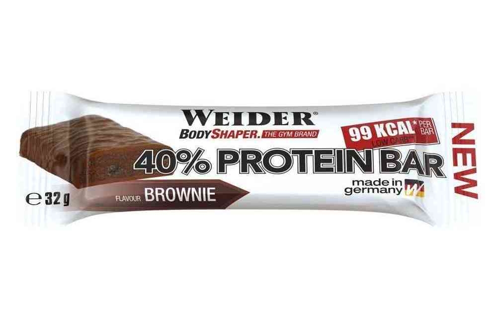 Baton proteic 40% ProteinBar brownie 32g - BODY SHAPER