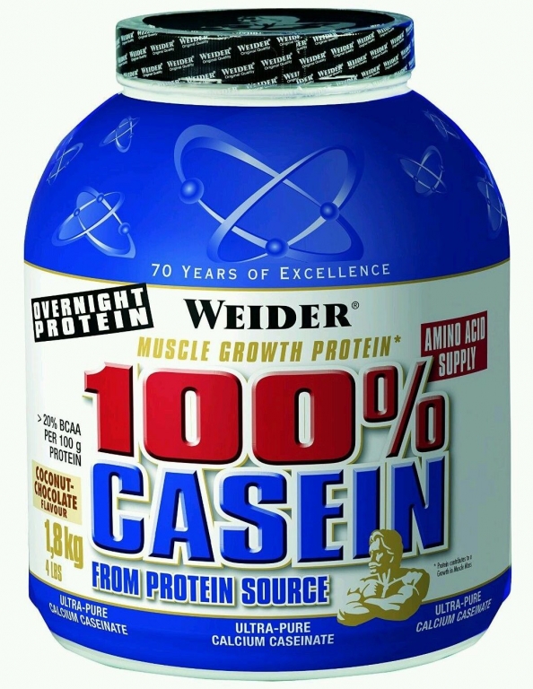 Pulbere proteica caseina 100% zi noapte ciocolata cocos 1,8kg - WEIDER