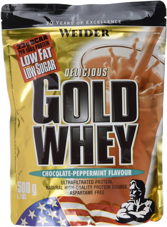 Pulbere proteica zer concentrat Gold menta ciocolata 500g - WEIDER