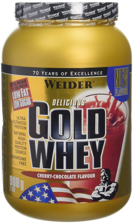 Pulbere proteica zer concentrat Gold cirese ciocolata 908g - WEIDER