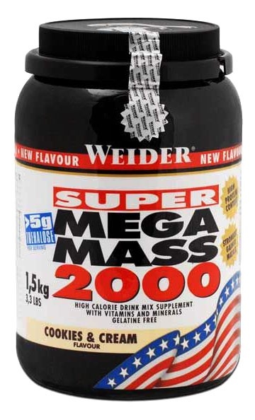 Super mega mass 2000 cookies cream 1,5kg - WEIDER