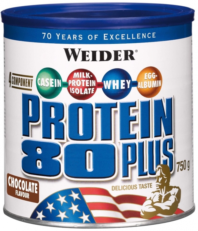 Pulbere proteica mix 4sort 80+ ciocolata 750g - WEIDER