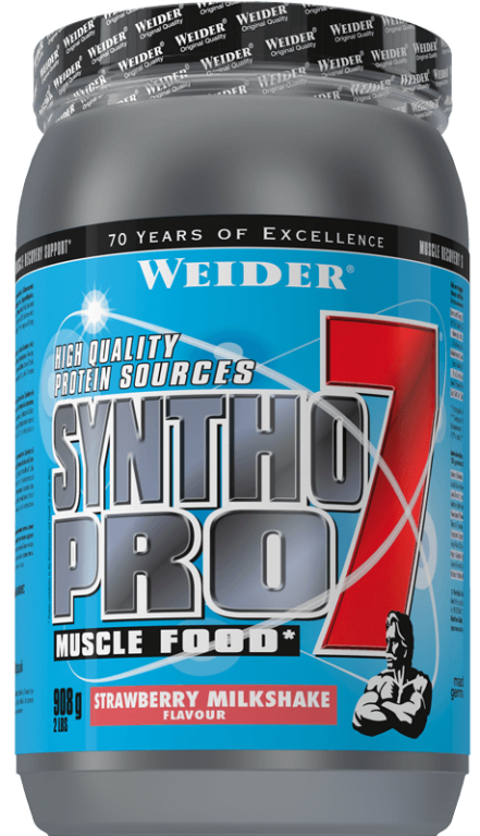 Pulbere mix proteica Syntho pro7 capsuni 908g - WEIDER