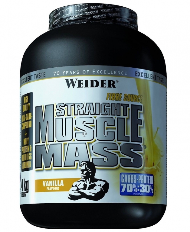 Straight muscle mass vanilie 4kg - WEIDER