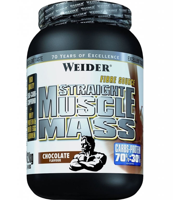 Straight muscle mass ciocolata 2kg - WEIDER