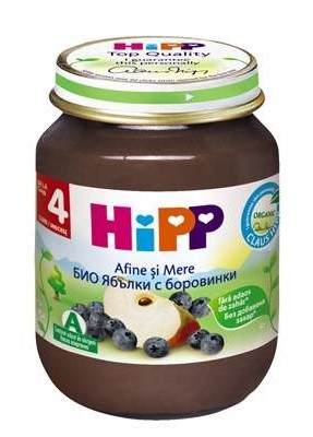 Piure afine mere bebe +4luni 125g - HIPP ORGANIC