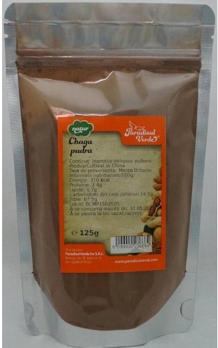 Pulbere chaga natur 125g - PARADISUL VERDE