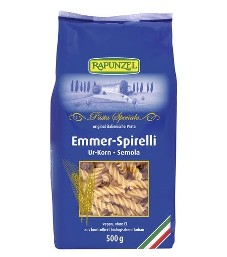 Paste spirale emmer semola eco 500g - RAPUNZEL