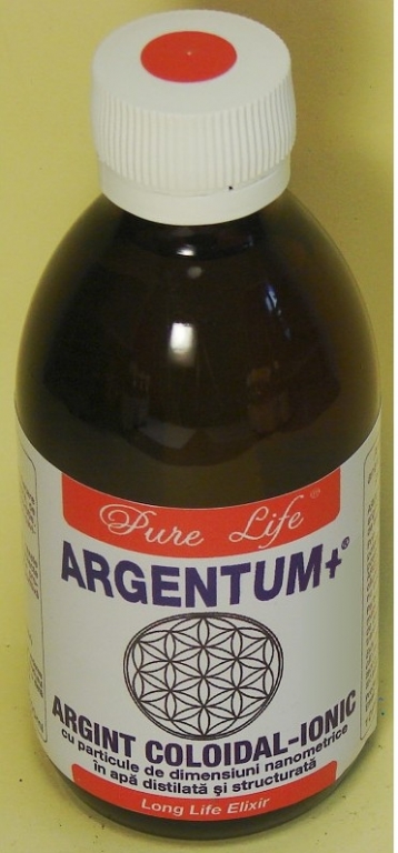 Argint coloidal 10ppm Argentum+ plus 240ml - PURE LIFE