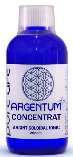 Argint coloidal 25ppm Argentum+ concentrat 240ml - PURE LIFE