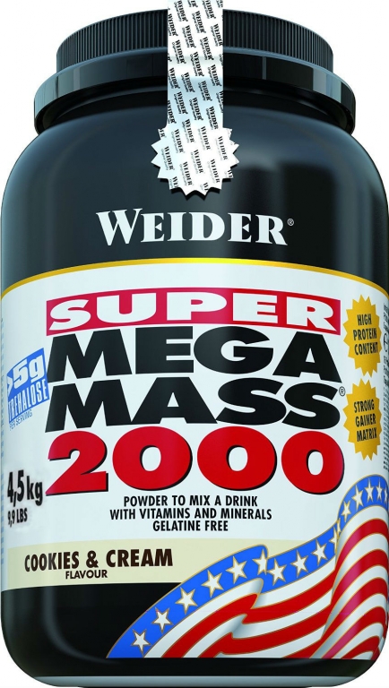 Super mega mass 2000 cookies cream 4,5kg - WEIDER