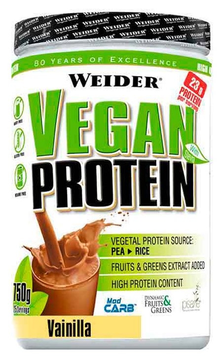 Pulbere proteica vegana mazare orez vanilie 750g - WEIDER