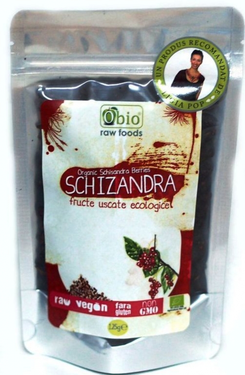 Schizandra fructe uscate raw eco 125g - OBIO