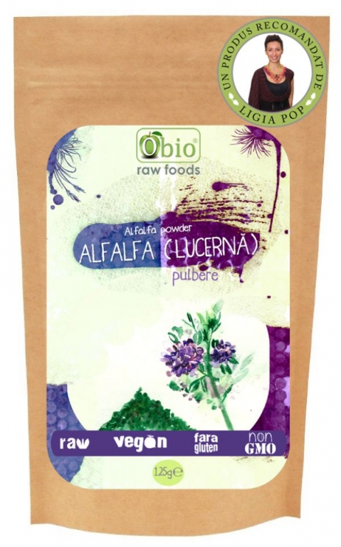 Pulbere lucerna verde [alfalfa] raw bio 125g - OBIO