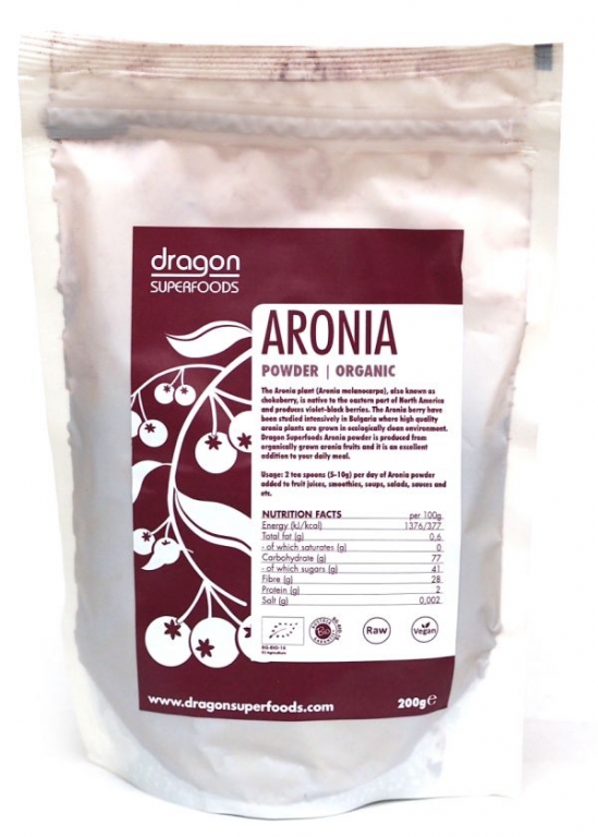 Pulbere aronia eco 200g - DRAGON SUPERFOODS