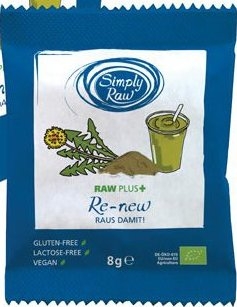 Pulbere raw plus papadie ghimbir ReNew bio plicuri 5x8g - SIMPLY RAW