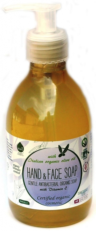 Sapun lichid maini fata hidratant lavanda vitamina E eco 300ml - BIOLU