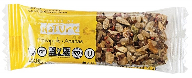 Baton vegan ananas 40g - TASTE OF NATURE