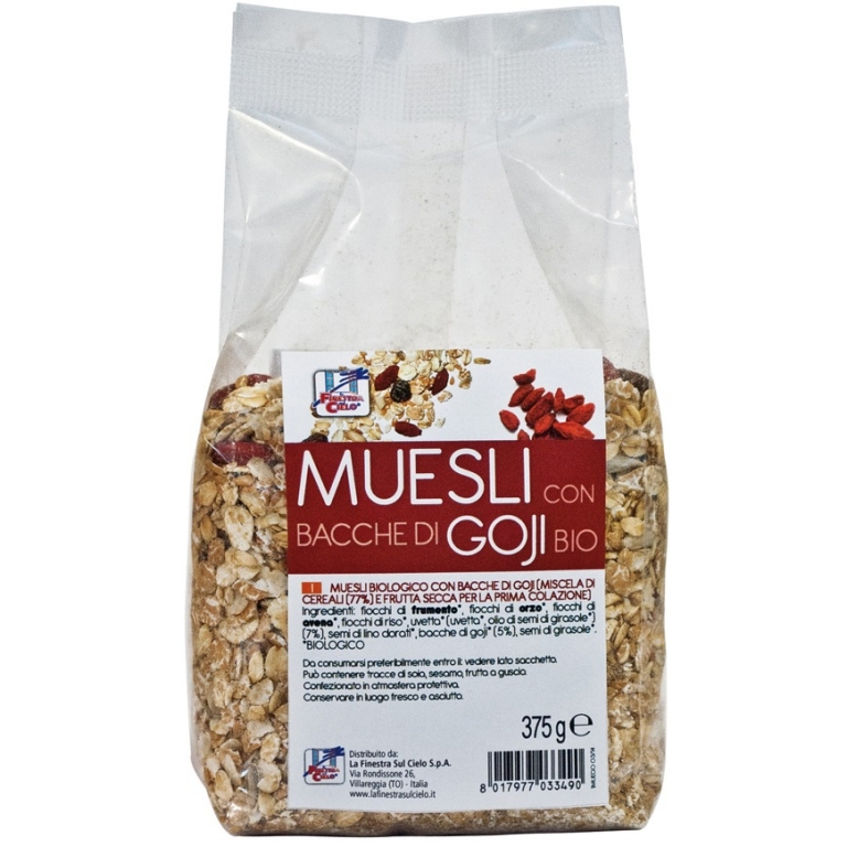 Musli goji fara zahar eco 375g - LA FINESTRA SUL CIELO