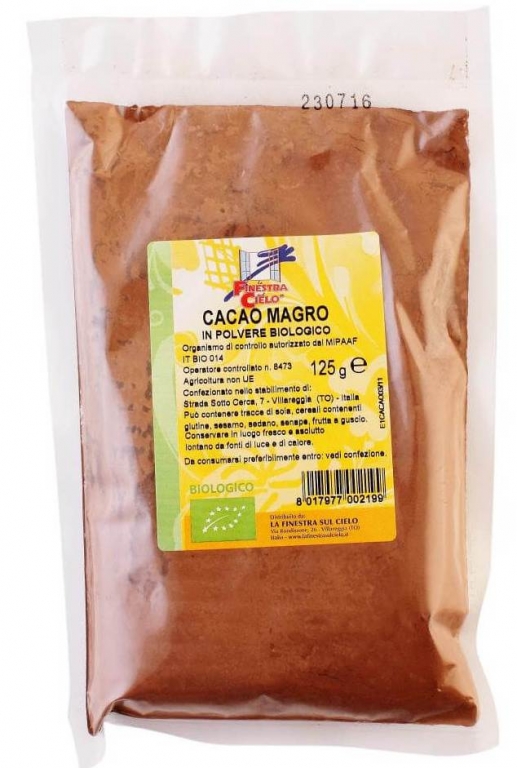 Cacao pulbere degresata eco 125g - LA FINESTRA SUL CIELO