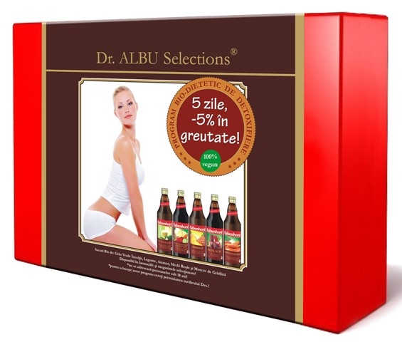 Kit 5 zile program dietetic detoxifiere 5x750ml - DR ALBU SELECTIONS