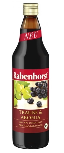 Suc aronia struguri albi eco 750ml - RABENHORST