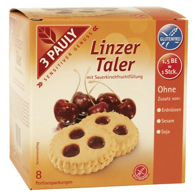 Fursecuri cu unt visine Linzer Taler 200g - 3 PAULY