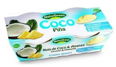 Desert crema cocos ananas eco 2x125g - NATURGREEN