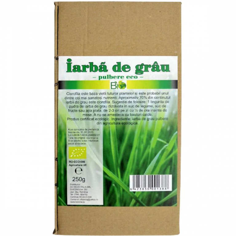 Pulbere iarba grau Germania bio 250g - DECO ITALIA