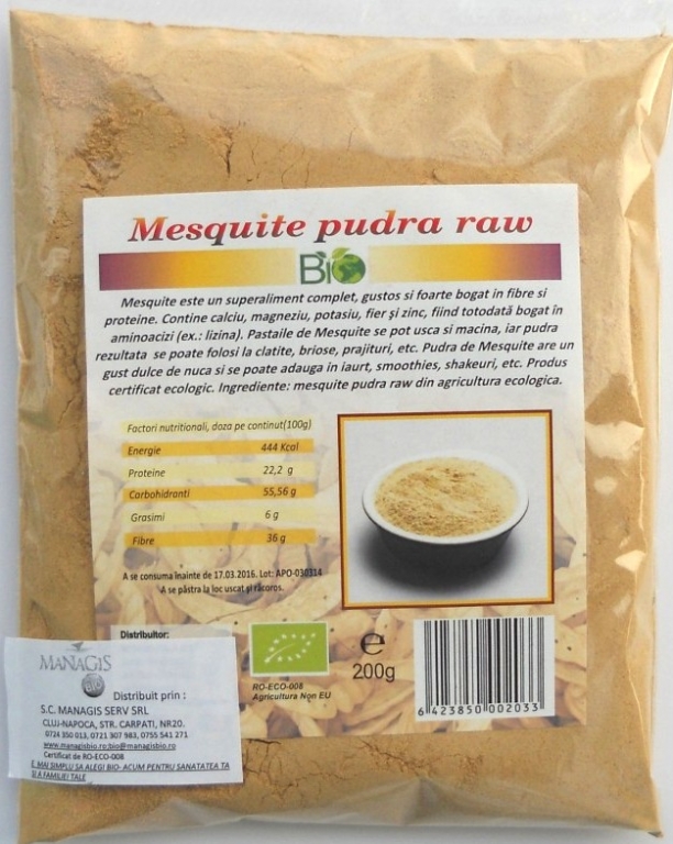 Pulbere mesquite raw bio 200g - DECO ITALIA