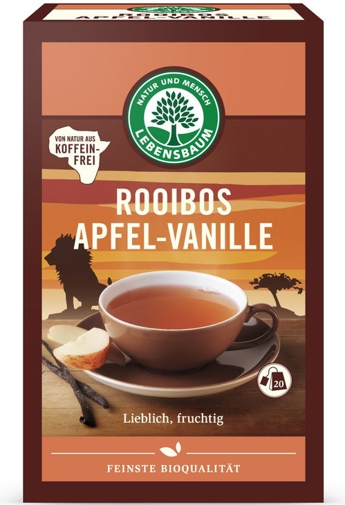 Ceai rooibos mere vanilie eco 20dz - LEBENSBAUM