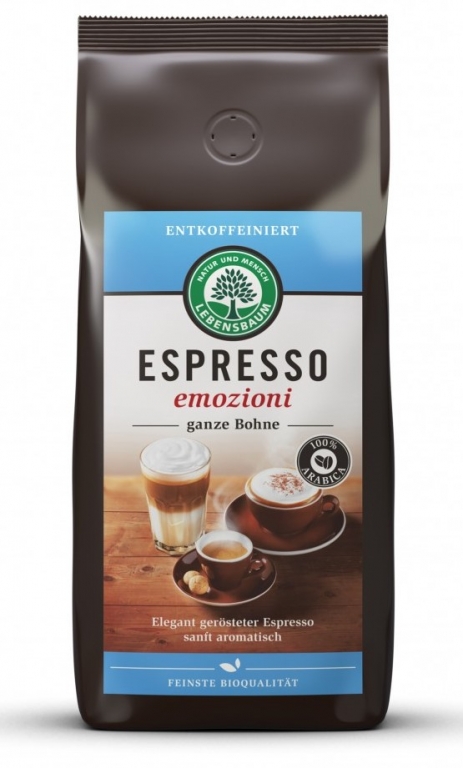 Cafea espresso arabica decofeinizata Emozioni eco 250g - LEBENSBAUM