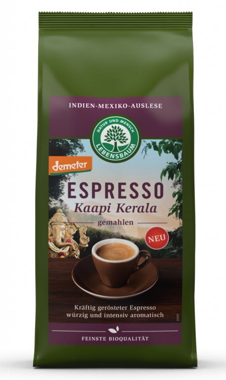 Cafea espresso Kaapi Kerala eco 250g - LEBENSBAUM