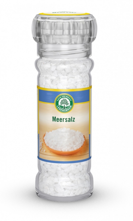 Sare marina mlastina mediteraneeana rasnita sticla 100g - LEBENSBAUM