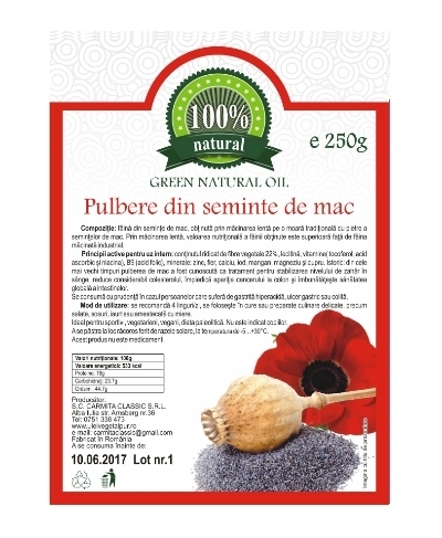 Pulbere seminte mac 250g - CARMITA CLASSIC