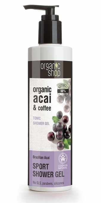 Gel dus tonifiant cafea acai 280ml - ORGANIC SHOP