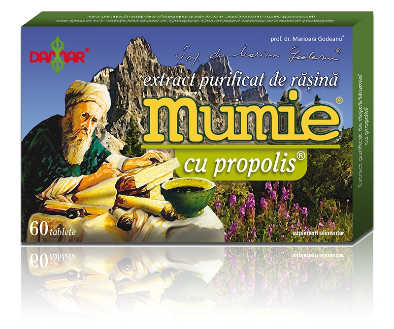 Mumie extract purificat rasina propolis 60cp - DAMAR