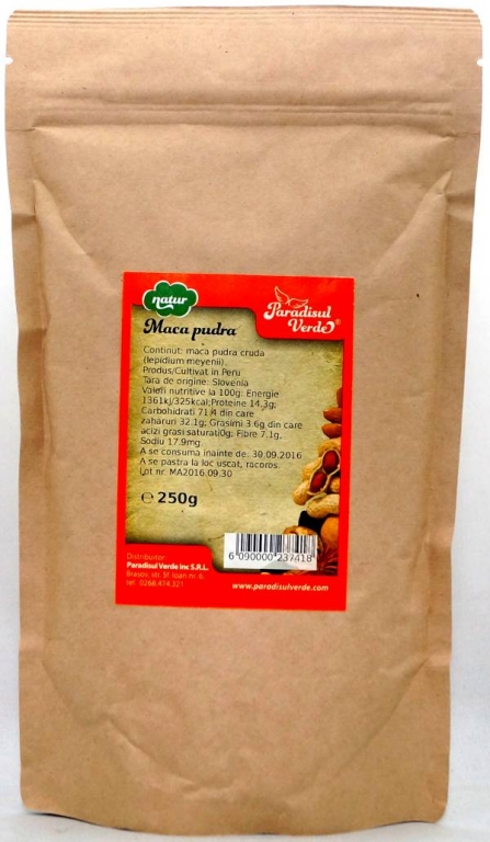 Pulbere maca natur 250g - PARADISUL VERDE