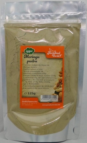 Pulbere moringa ET natur 125g - PARADISUL VERDE