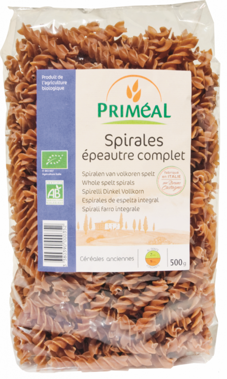 Paste spirale spelta integrala eco 500g - PRIMEAL