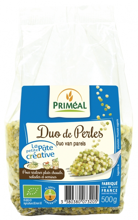 Paste perle duo grau spanac eco 500g - PRIMEAL