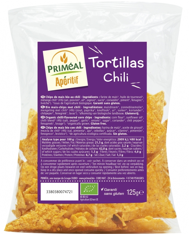 Chipsuri porumb chilli eco 125g - PRIMEAL