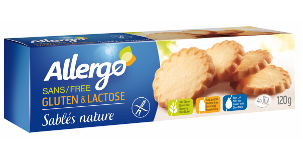 Biscuiti natur fara gluten fara lactoza 120g - ALLERGO