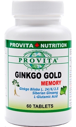 Ginkgo gold memory 60cp - PROVITA NUTRITION