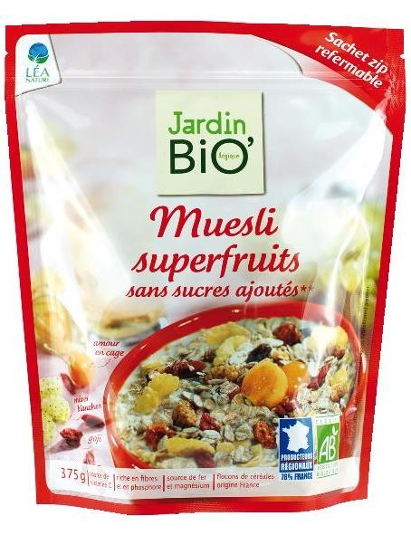 Musli superfructe fara zahar eco 375g - JARDIN BIO