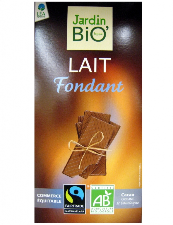 Ciocolata lapte fondant eco 100g - JARDIN BIO