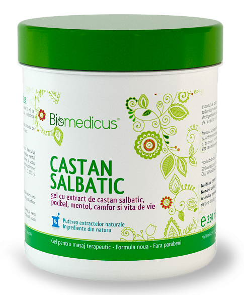 Gel castan salbatic podbal mentol camfor vita vie 250ml - BIOMEDICUS