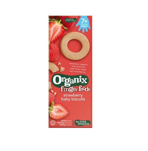 Biscuiti capsuni bebe +7luni 54g - ORGANIX