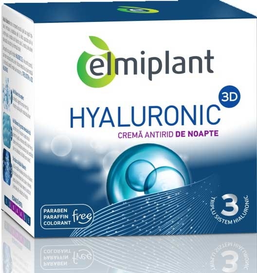 Crema noapte antirid Hyaluronic 50ml - ELMIPLANT